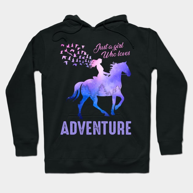 Just A Girl Who Loves Adventure - Charming Design For Adventurous Women Hoodie by Chuckgraph